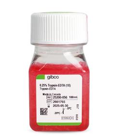 胰酶細(xì)胞消化液（0.25%胰酶，含EDTA，含酚紅）Gibco